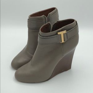 Tory Burch high wedge booties size 10